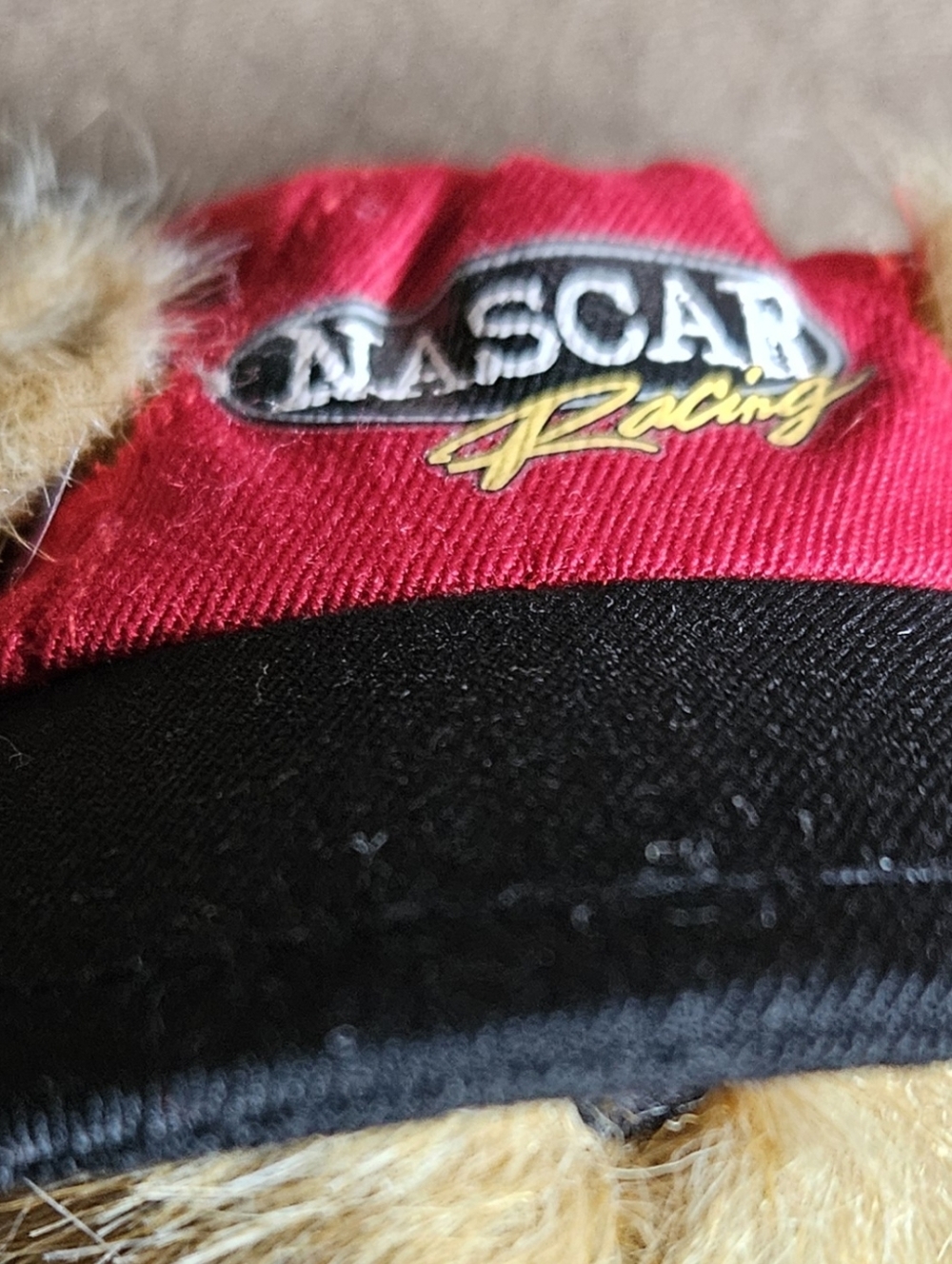 Boyds Bear NASCAR Fan Bear Plush in Black Sweatshirt Red Hat - Picture 7 of 7